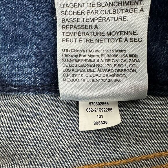 Chico's Denim Pull On Jegging size 8R - Picture 8 of 8